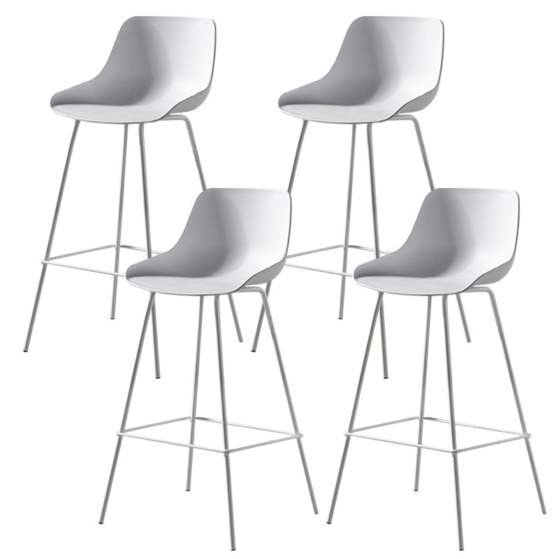 Contemporary Counter Height Stools Plastic Height Bar Stool for Living Room