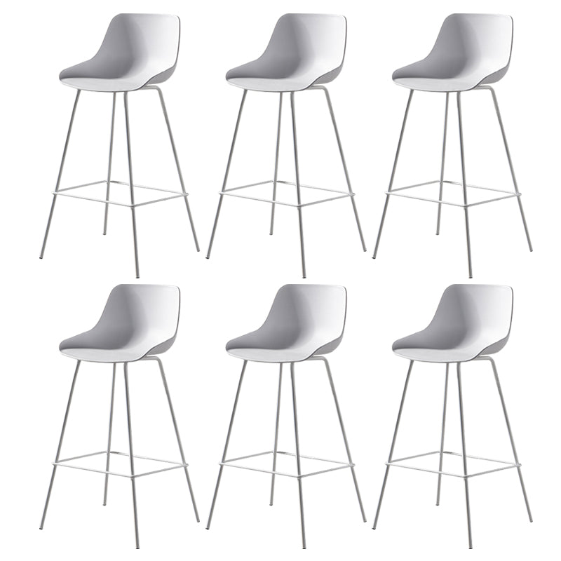 Contemporary Counter Height Stools Plastic Height Bar Stool for Living Room