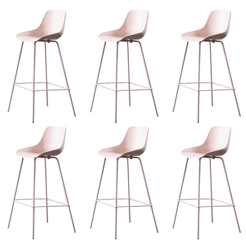 Contemporary Counter Height Stools Plastic Height Bar Stool for Living Room