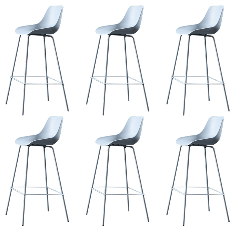 Contemporary Counter Height Stools Plastic Height Bar Stool for Living Room