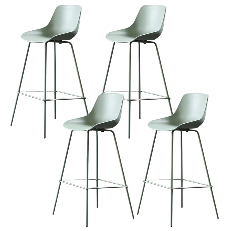 Contemporary Counter Height Stools Plastic Height Bar Stool for Living Room