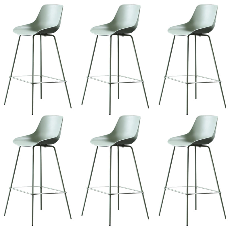 Contemporary Counter Height Stools Plastic Height Bar Stool for Living Room