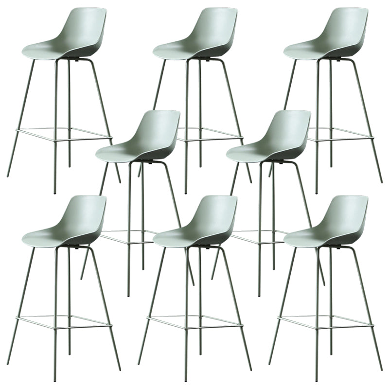 Contemporary Counter Height Stools Plastic Height Bar Stool for Living Room