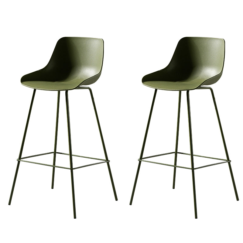 Contemporary Counter Height Stools Plastic Height Bar Stool for Living Room