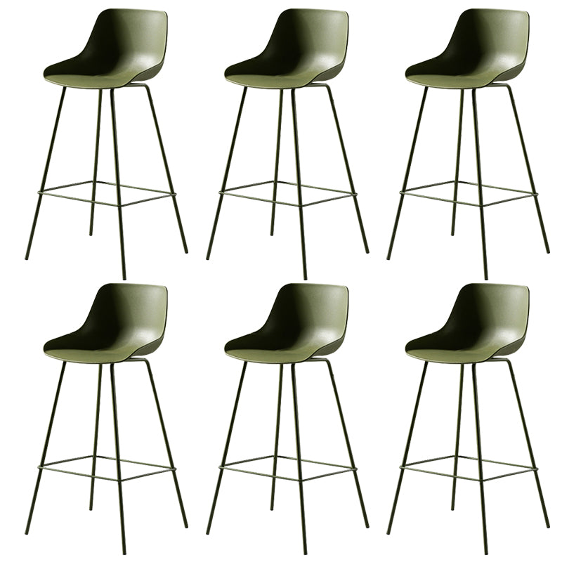 Contemporary Counter Height Stools Plastic Height Bar Stool for Living Room