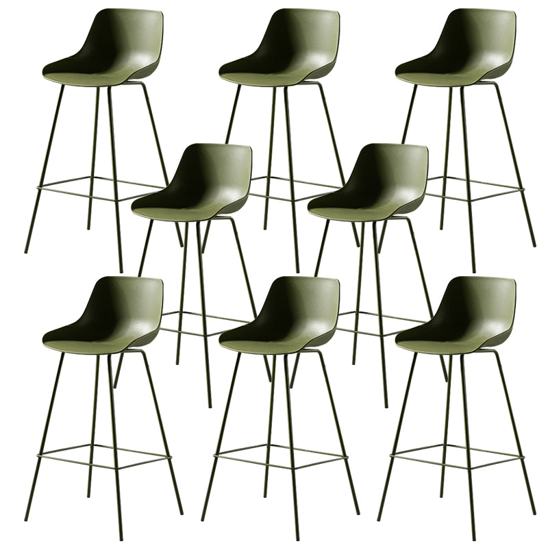 Contemporary Counter Height Stools Plastic Height Bar Stool for Living Room