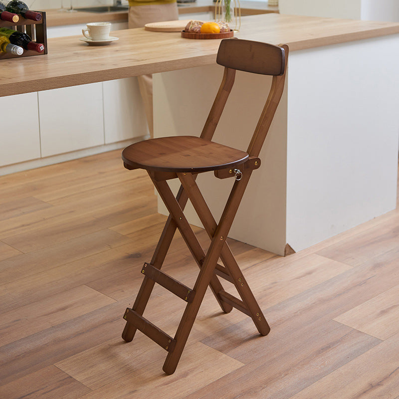Contemporary Wooden Counter Height Stools Folding Height Bar Stool
