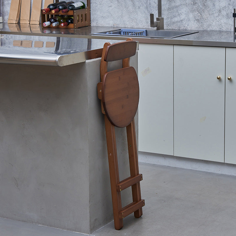 Contemporary Wooden Counter Height Stools Folding Height Bar Stool