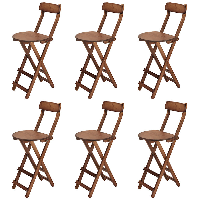 Contemporary Wooden Counter Height Stools Folding Height Bar Stool
