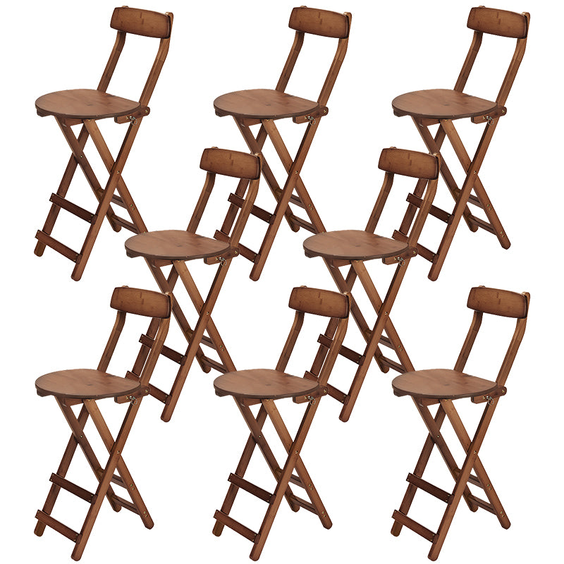 Contemporary Wooden Counter Height Stools Folding Height Bar Stool