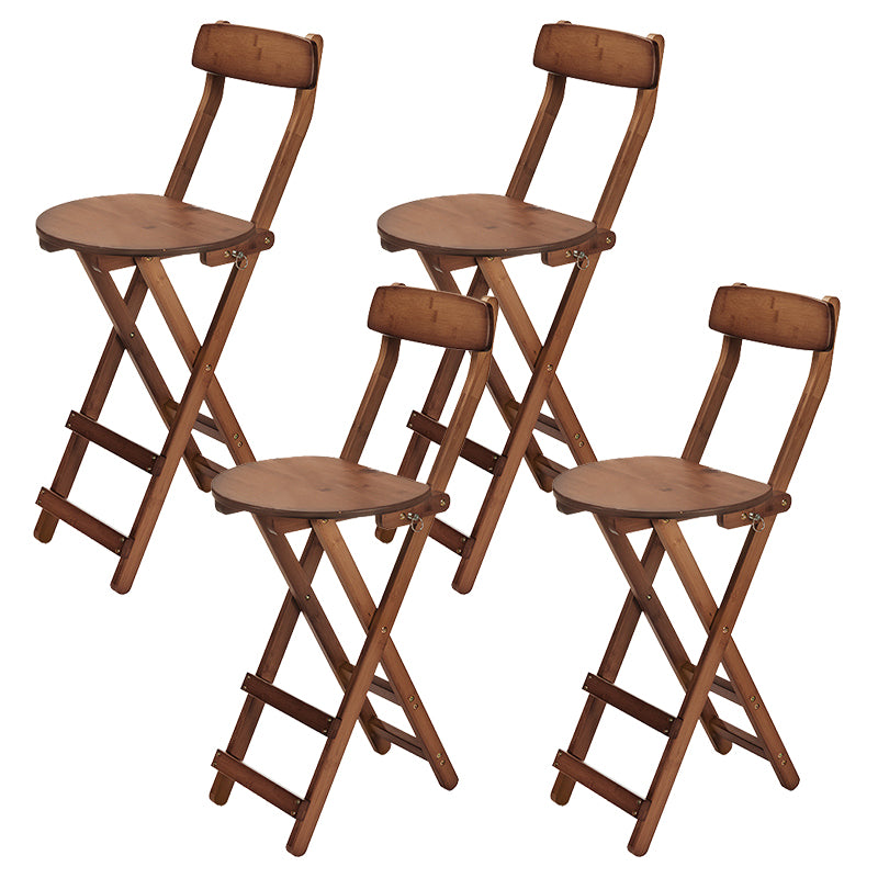Contemporary Wooden Counter Height Stools Folding Height Bar Stool