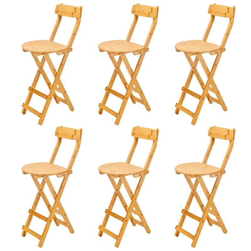 Contemporary Wooden Counter Height Stools Folding Height Bar Stool