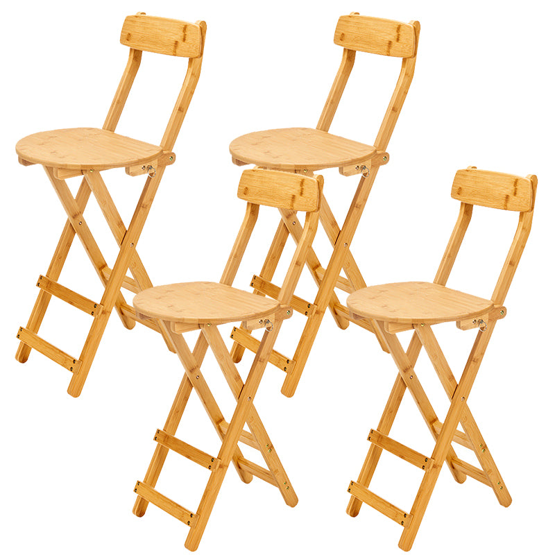 Contemporary Wooden Counter Height Stools Folding Height Bar Stool