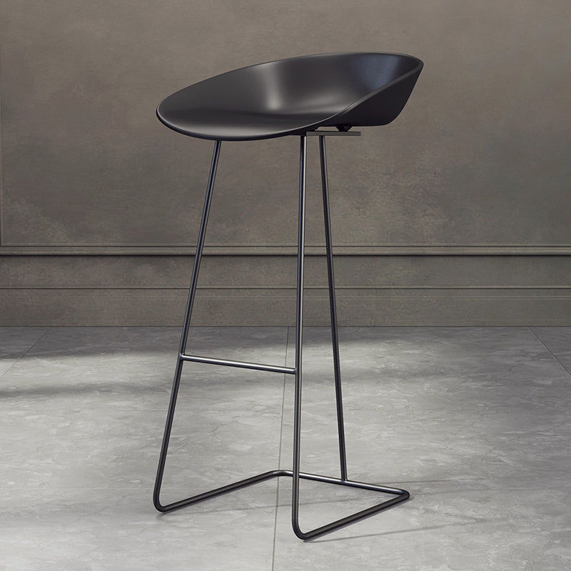 Glam Style Plastic Counter Stool Counter Height Bucket Bar Stool