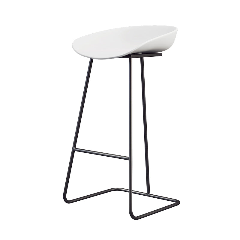 Glam Style Plastic Counter Stool Counter Height Bucket Bar Stool
