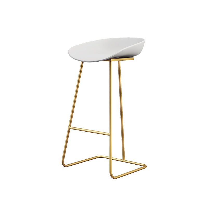 Glam Style Plastic Counter Stool Counter Height Bucket Bar Stool