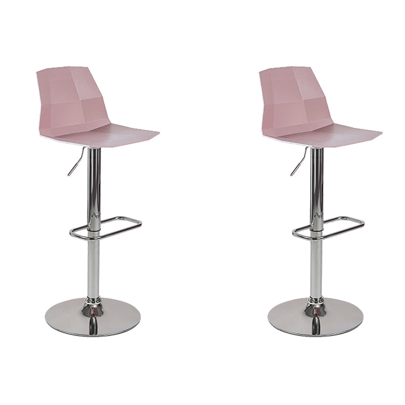 Contemporary Plastic Counter Height Stools Adjustable Height Bar Stool