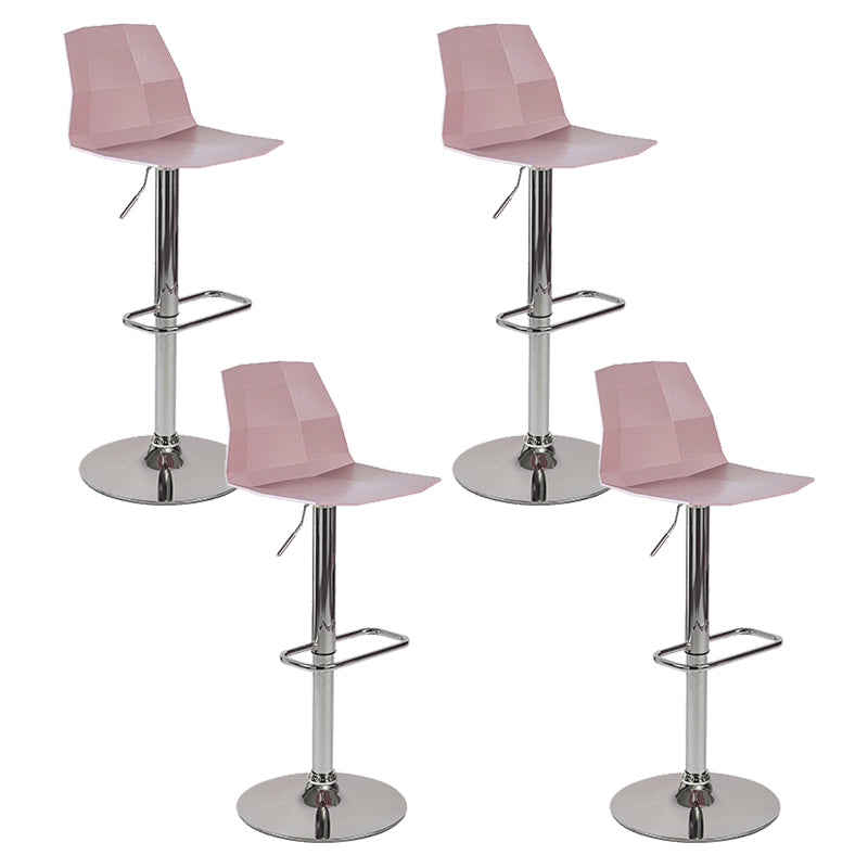 Contemporary Plastic Counter Height Stools Adjustable Height Bar Stool
