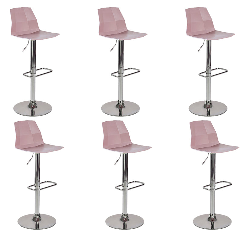 Contemporary Plastic Counter Height Stools Adjustable Height Bar Stool