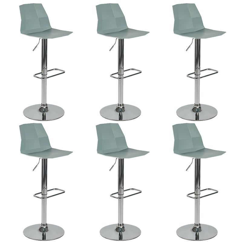 Contemporary Plastic Counter Height Stools Adjustable Height Bar Stool