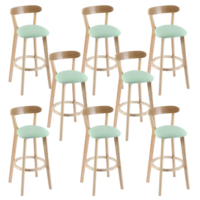Contemporary Wooden Counter Height Stools Cushion Bar Stool for Indoor