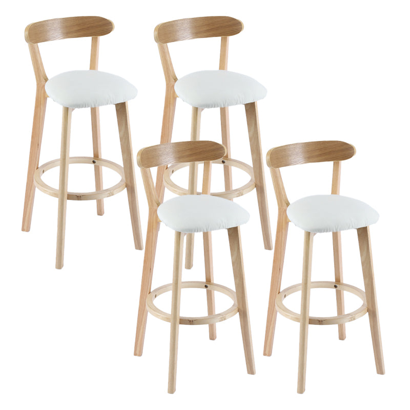 Contemporary Wooden Counter Height Stools Cushion Bar Stool for Indoor