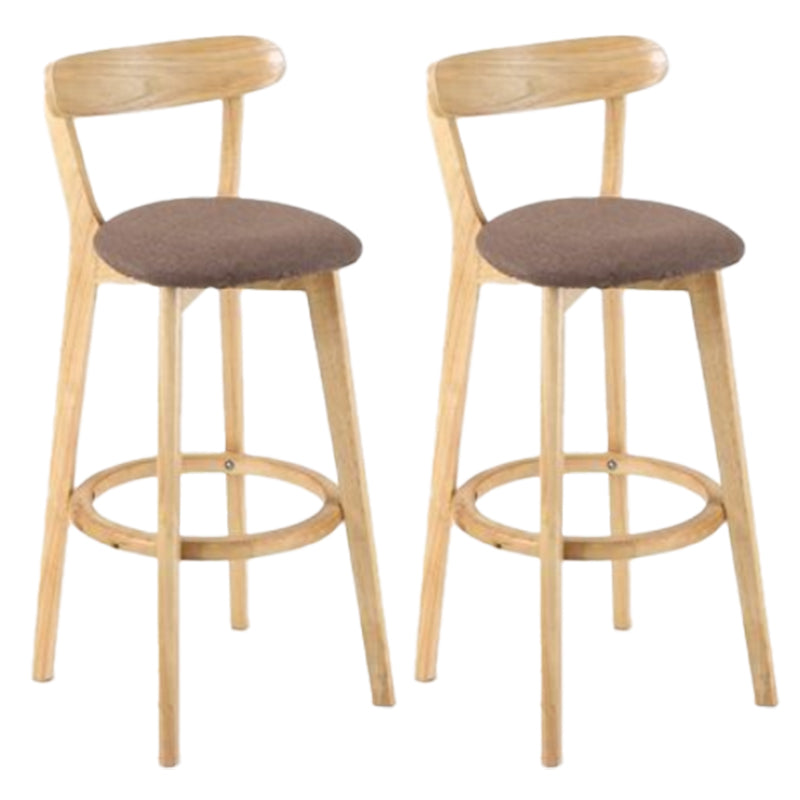 Contemporary Wooden Counter Height Stools Cushion Bar Stool for Indoor