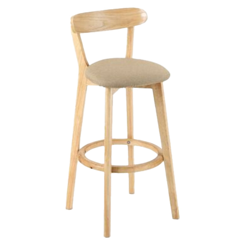 Contemporary Wooden Counter Height Stools Cushion Bar Stool for Indoor
