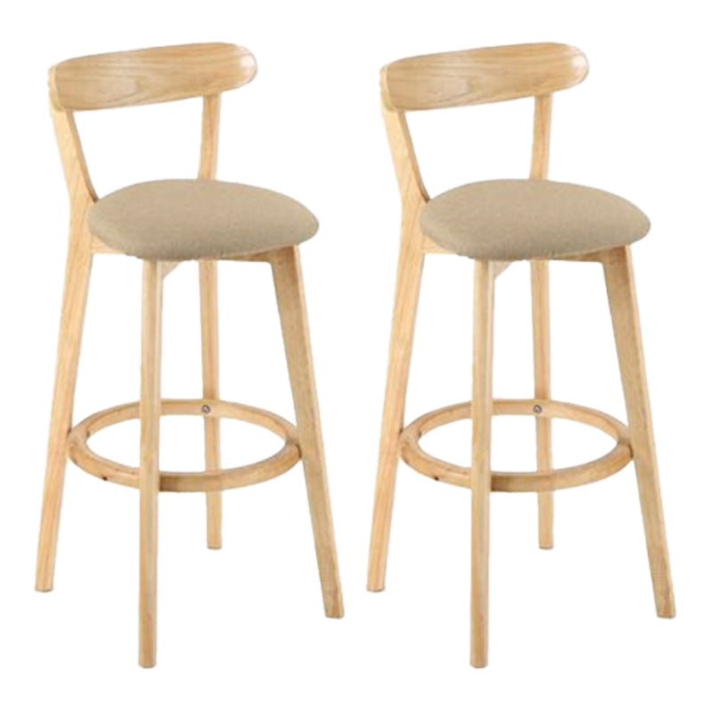 Contemporary Wooden Counter Height Stools Cushion Bar Stool for Indoor