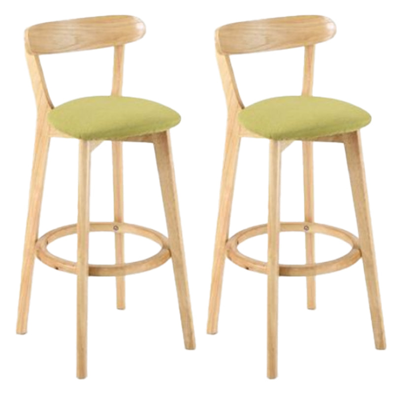 Contemporary Wooden Counter Height Stools Cushion Bar Stool for Indoor