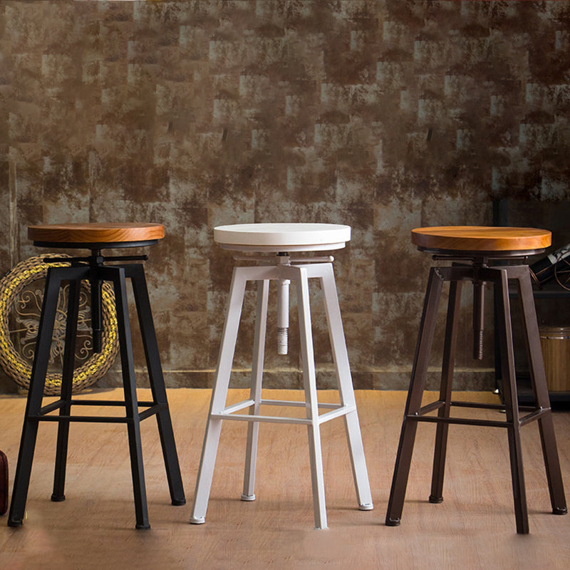 Industrial Metal Counter Height Stools Bar Footrest Stool for Indoor