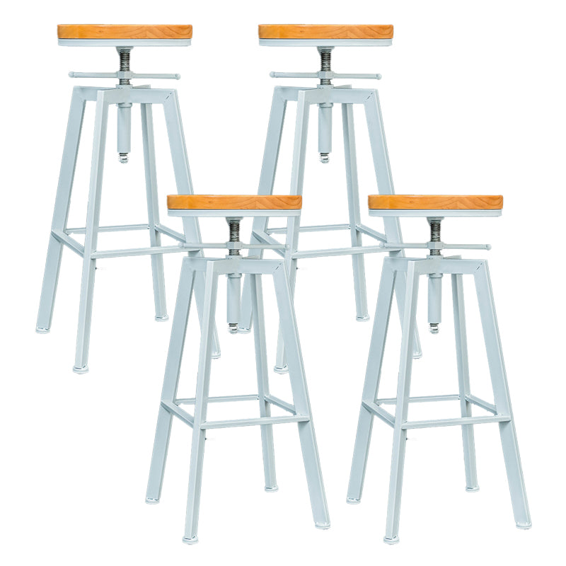 Industrial Metal Counter Height Stools Bar Footrest Stool for Indoor