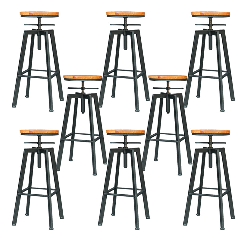 Industrial Metal Counter Height Stools Bar Footrest Stool for Indoor