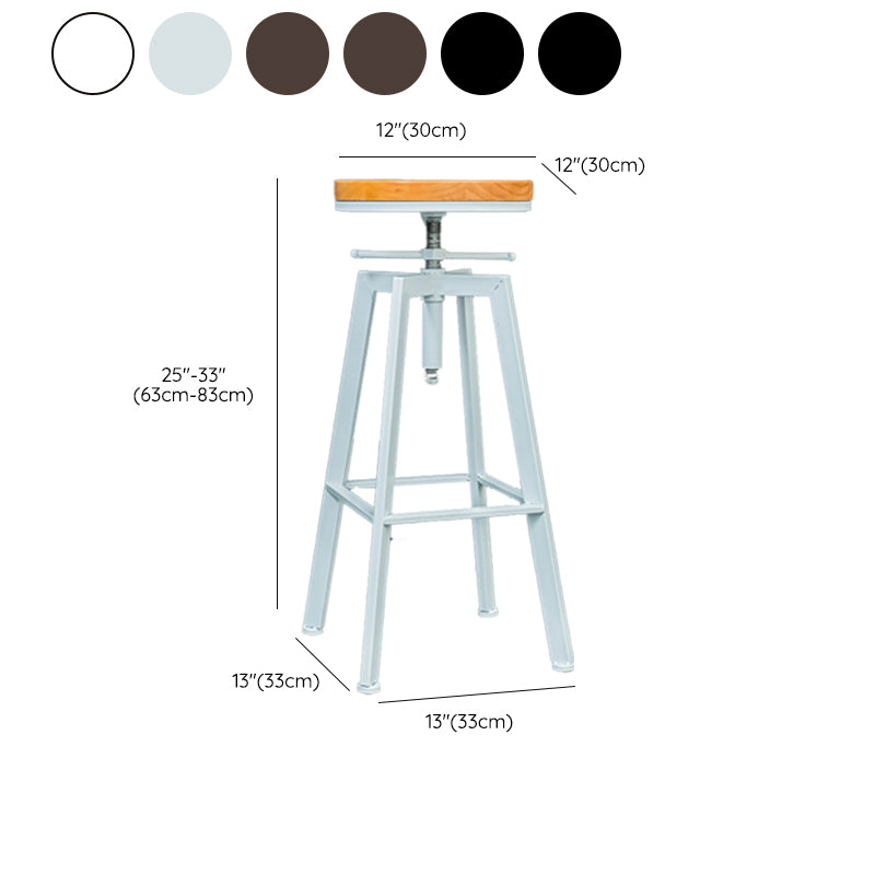 Industrial Metal Counter Height Stools Bar Footrest Stool for Indoor