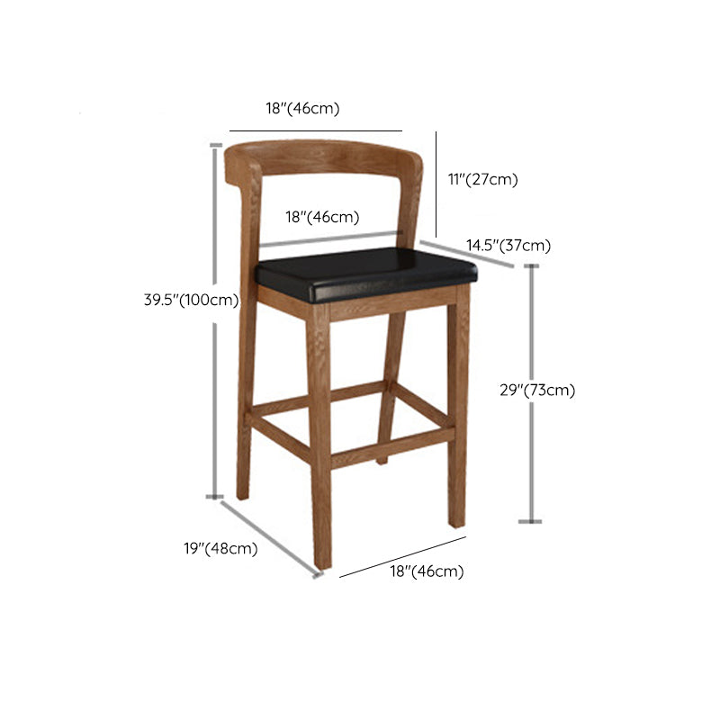 Industrial Wooden Counter Height Stools Bar Footrest Stool for Indoor