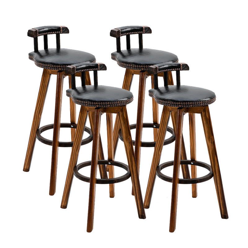 Industrial Wooden Counter Height Stools Round Bar Stool for Bristol