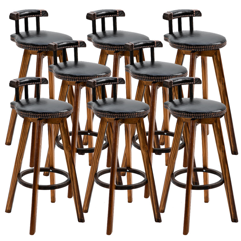 Industrial Wooden Counter Height Stools Round Bar Stool for Bristol