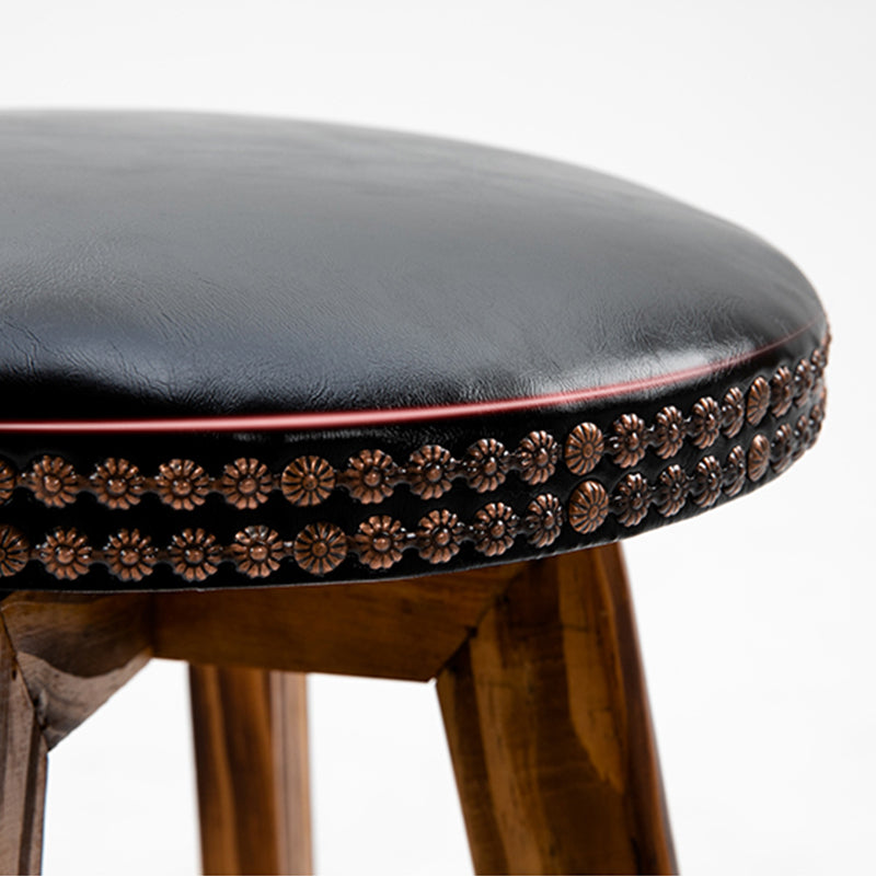 Industrial Wooden Counter Height Stools Round Bar Stool for Bristol