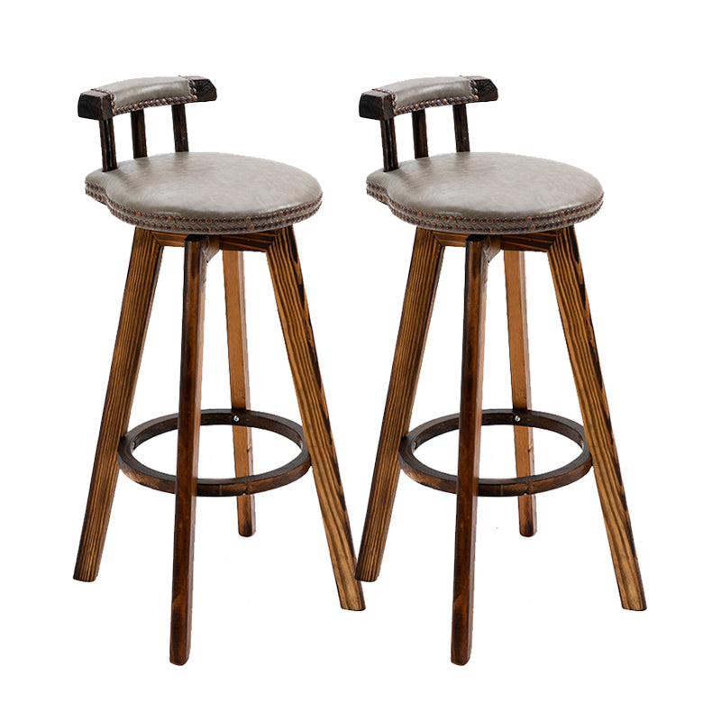 Industrial Wooden Counter Height Stools Round Bar Stool for Bristol