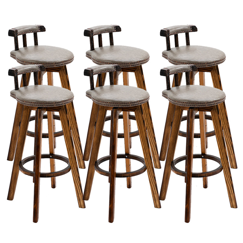Industrial Wooden Counter Height Stools Round Bar Stool for Bristol