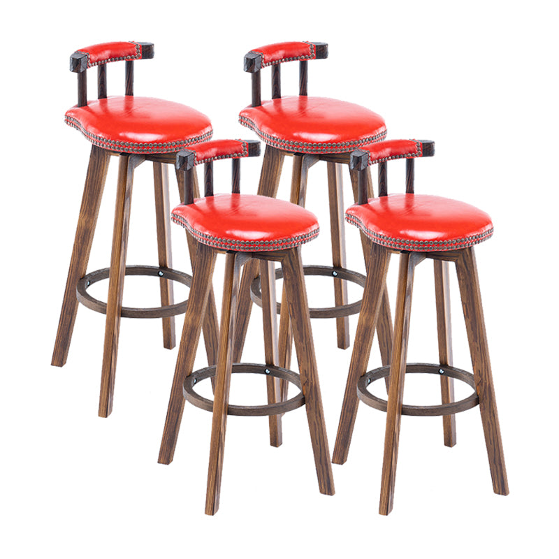 Industrial Wooden Counter Height Stools Round Bar Stool for Bristol