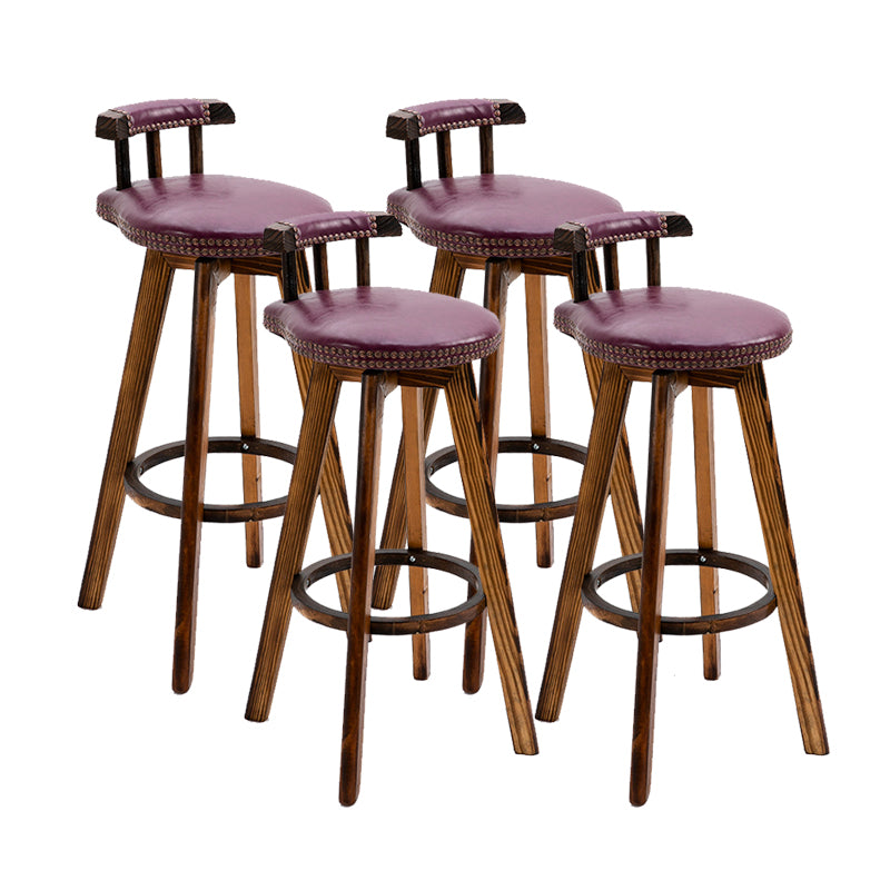 Industrial Wooden Counter Height Stools Round Bar Stool for Bristol