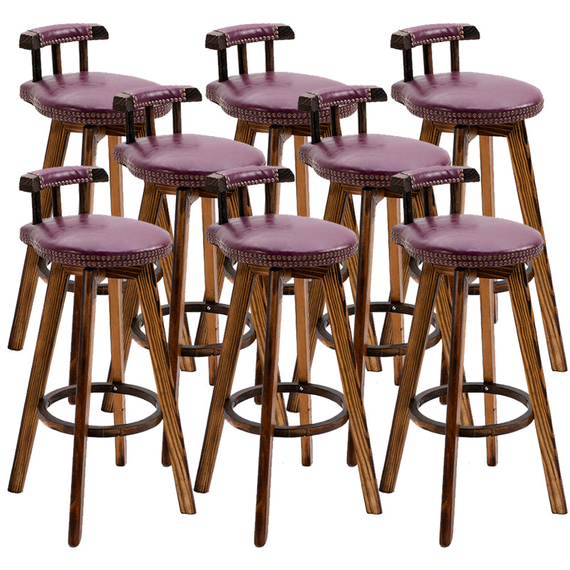 Industrial Wooden Counter Height Stools Round Bar Stool for Bristol
