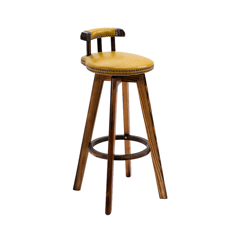 Industrial Wooden Counter Height Stools Round Bar Stool for Bristol