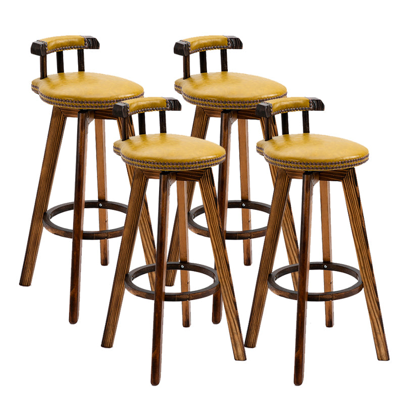 Industrial Wooden Counter Height Stools Round Bar Stool for Bristol