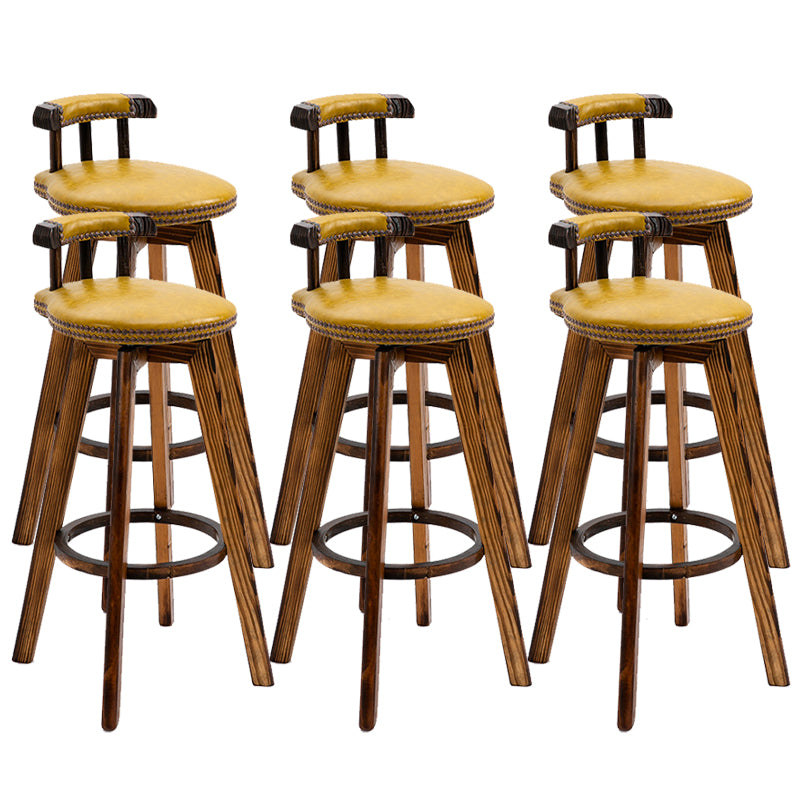 Industrial Wooden Counter Height Stools Round Bar Stool for Bristol