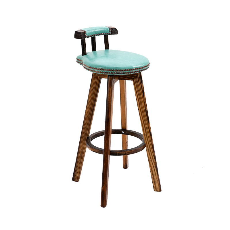 Industrial Wooden Counter Height Stools Round Bar Stool for Bristol