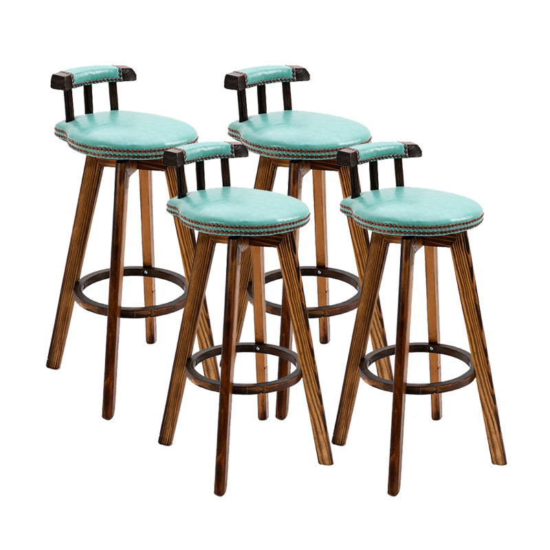 Industrial Wooden Counter Height Stools Round Bar Stool for Bristol