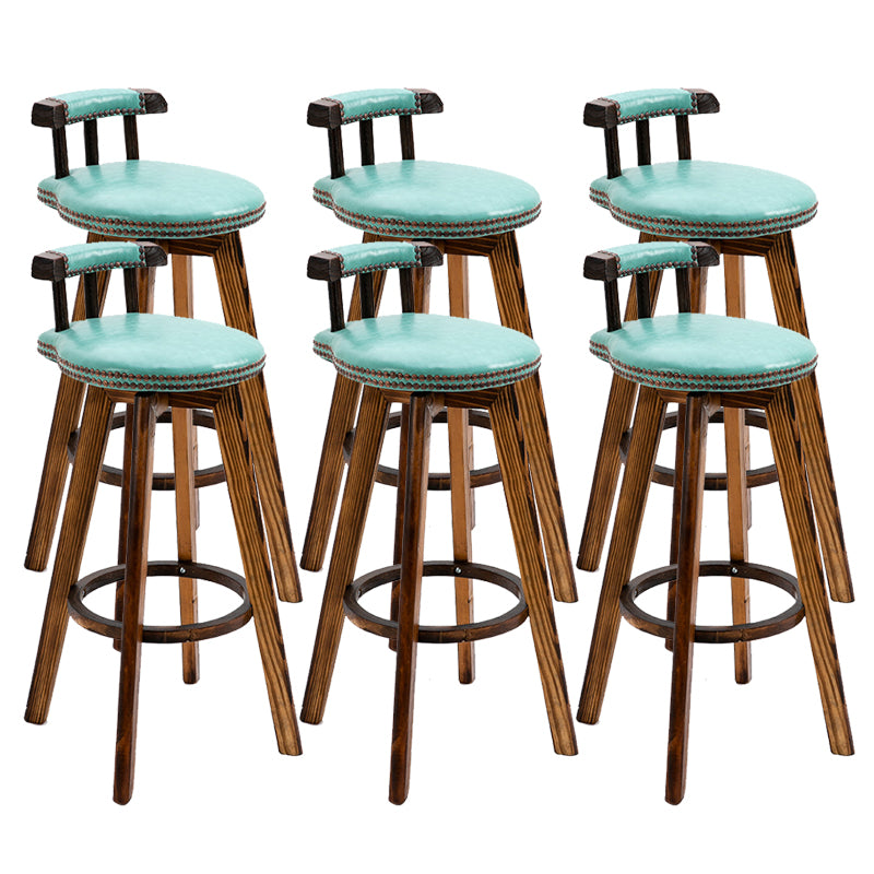 Industrial Wooden Counter Height Stools Round Bar Stool for Bristol