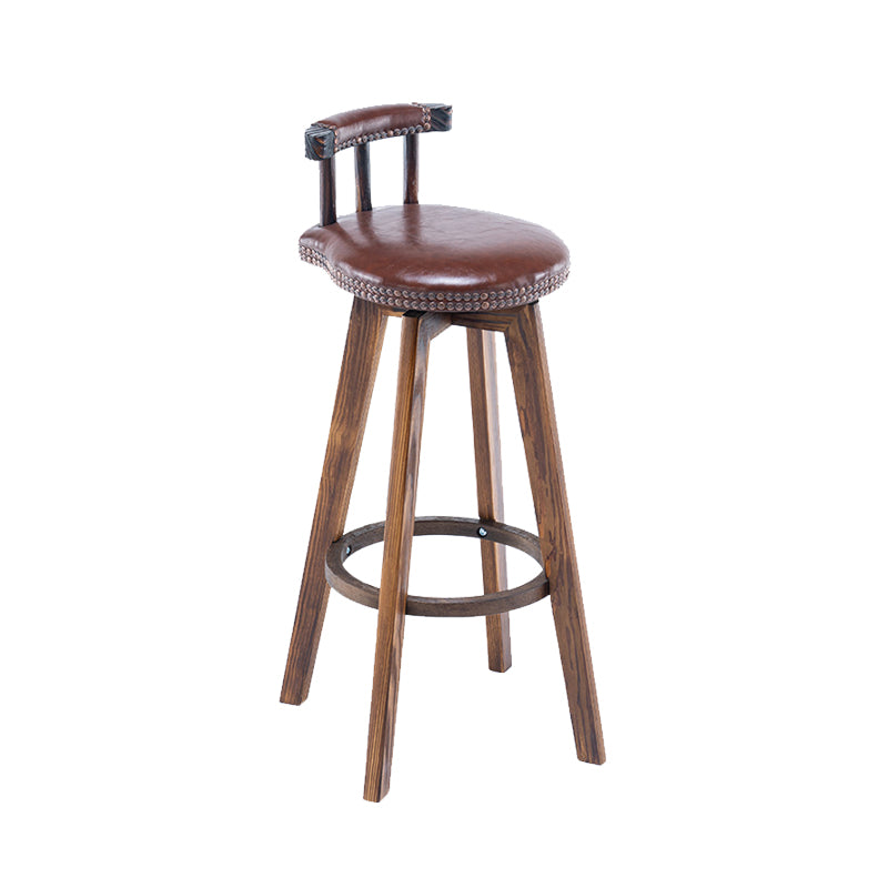 Industrial Wooden Counter Height Stools Round Bar Stool for Bristol